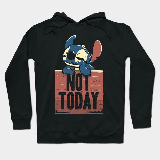 Stitch Not Today Hoodie by eduely